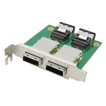 Запасные части для карты адаптера Mini SAS с двумя портами от внутреннего SFF-8087 до внешнего HD SFF-8088 Sas26p PCI SAS