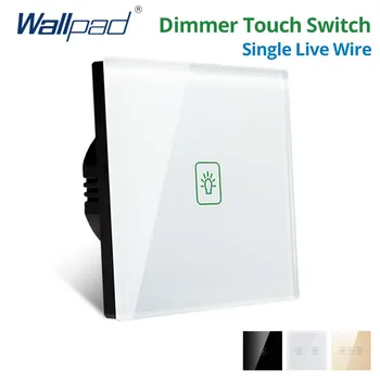 Диммер Wallpad EU Touch Switch Белая Черная Золотая Стеклянная Панель 1/2/3 Группы Сенсорная Кнопка Настенного Освещения С Радиочастотным Управлением 433,92 МГц