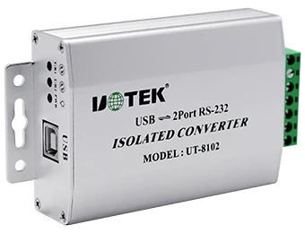 Промышленный самый продаваемый преобразователь USB в 2 порта RS-232 с изолирующим устройством UT-8102