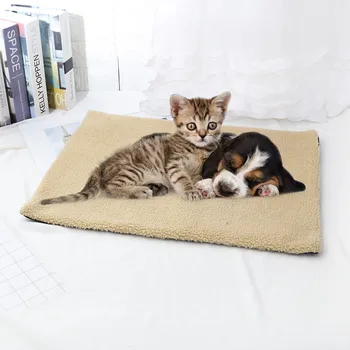 Самонагревающийся коврик для кошки и собаки, теплая шерсть ягненка, питомник для собак, Термоматрик, одеяло, Диванная подушка, домашний коврик, Согревающий Спальный чехол
