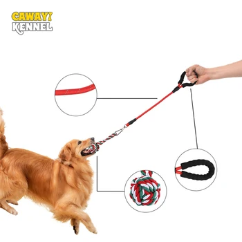 ПИТОМНИК CAWAYI, Нейлоновая игрушка для собак, Веревочный мяч, Игрушка для дрессировки на открытом воздухе, Поводки для собак, Игрушка для чистки зубов, Интерактивная Веревочная игрушка с узлом