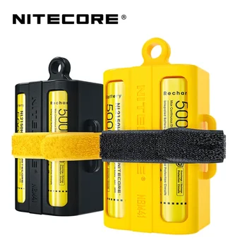Силиконовый футляр Nitecore NBM41, держатель, коробка для хранения, Многоцелевой портативный аккумуляторный магазин для батареи 21700/18650