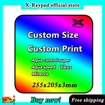 Пользовательские коврики для мыши xraypad aqua control super / Thor/ Aqua speed / Minerva 255x205x3 мм X-raypad Gaming со свободным прошитым краем