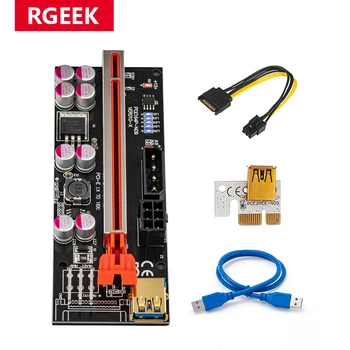 RGEEK 010S PCI-E Riser Card 010 010X 009S 60 СМ USB 3.0 Кабель PCI Express от 1X до 16X Удлинитель PCIe Адаптер для Видеокарты GPU