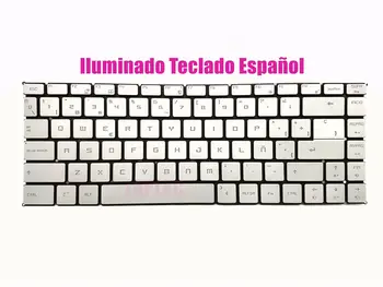Испанская клавиатура с серебристой подсветкой для MSI PS42 8RB/PS42 8M ((MS-14B1)/PS42 Modern 8RC (MS-14B2)