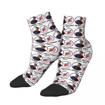 Дань Вечному 1943-2017 Джонни Холлидею Зимние носки унисекс, походные Счастливые носки, уличный стиль, Сумасшедший носок