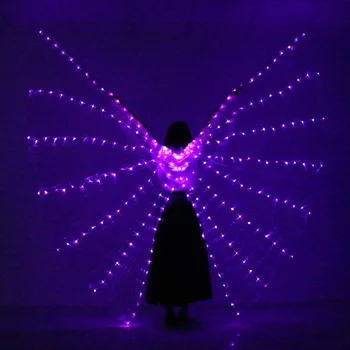 Новый Открытый Стиль LED Stage Performance Prop Для Женщин, Танцевальных Девушек, Светодиодные Светящиеся Крылья ISIS, Загорающееся Крыло, Светодиодные Крылья Без Палочек, Сумка