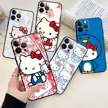 Мультяшный чехол Hello Kitty-S для iPhone 14 13 12 11 Pro X XR XS Max 8 7 Plus Mini Phone Case
