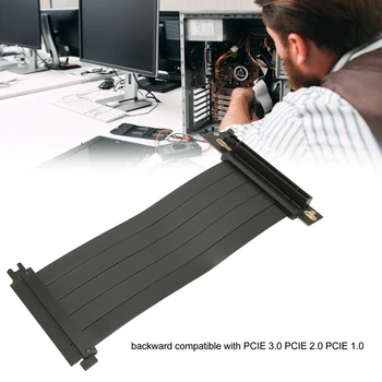 Соединительный кабель PCIE 4.0 X16 Высокоскоростной Гибкий порт PCIE под прямым углом 90 градусов Удлинитель графической карты GPU TN