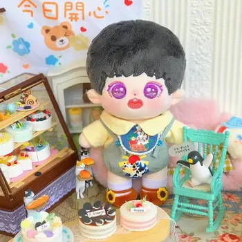 Фиолетовые глаза 20 см, Корейская кукольная одежда Kpop EXO, милые мягкие игрушки, куклы, плюш для черных волос, куклы-идолы, игрушки в подарок