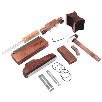 Наборы инструментов для ремонта гитар, включая напильники для шлифовки грифа, напильники для снятия фаски, накладки для ладов, молотки, инструменты для ремонта мостов