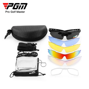 PGM Мужские И женские уличные поляризованные очки Солнцезащитные очки для гольфа, устойчивые к ультрафиолетовому излучению, 5 пар линз, оправы для близорукости, учебные пособия для гольфа YJ003