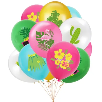 24 шт. украшения для гавайской тематической вечеринки, воздушный шар из листьев ананаса, черепахи и кактуса