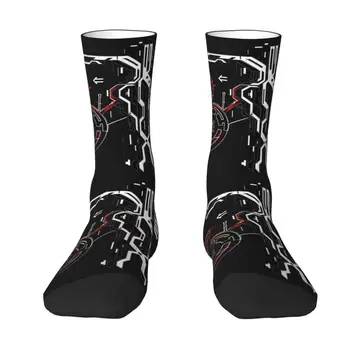 Носки Techwear с милым японским рисунком Tokyo Flower, стрейчевые носки Future Tech Street Wear с графическим рисунком, носки для экипажа