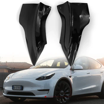 Для автомобиля Tesla Model 3/Y в стиле Thunder, Защита угла переднего бампера, Передние планки, Комплект защитных украшений для передней губы, Аксессуары