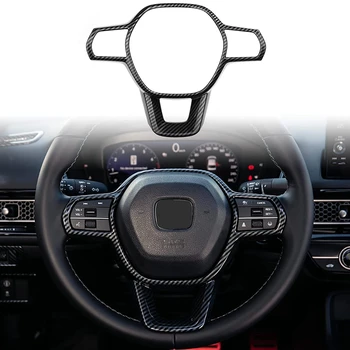 Отделка интерьера крышки рулевого колеса ABS для Honda Civic 11Th 2022 2023 CRV 2023 Аксессуары - ABS Углеродное волокно