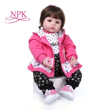 60 см Возрожденный малыш, Мягкие Силиконовые Куклы ручной работы для новорожденных девочек, Реалистично выглядящие Куклы для новорожденных, Милый подарок на День рождения