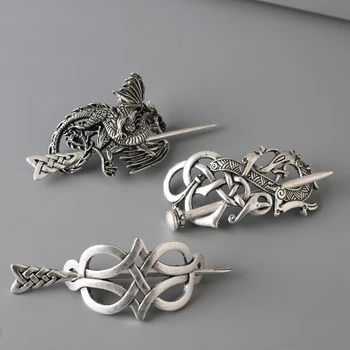 Заколка в стиле Викингов, Кельтские узлы, корона, Винтажная металлическая палочка для волос, Руны, Драконы, заколка для волос, женские украшения для волос, аксессуары