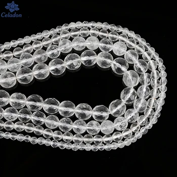 Кристалл 4 6 8 10 мм Граненый круглый шар бусины из натурального камня для изготовления ювелирных изделий DIY Ожерелье Браслет Серьги Выводы