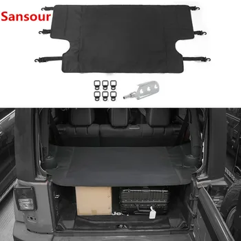 Sansour Крышка багажника в салоне автомобиля, шторка для багажника с винтовой гайкой и пряжкой, Инструмент для украшения Jeep Wrangler JK 2007 Up