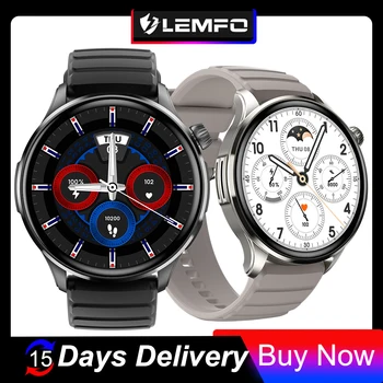 LEMFO Amoled Экран Смарт-часы Bluetooth Вызов Смарт-часы Мужские 2023 100 + Циферблаты Спортивных режимов 1,43 Дюйма 466 * 466 Срок службы 30 дней