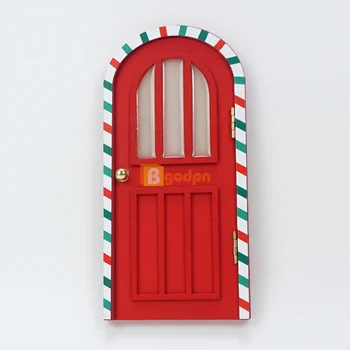 кукольный домик с массивной деревянной дверью mini villafairy door Рождественский дворик с эльфами