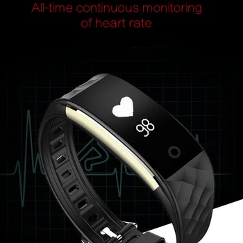 2017 бесплатная доставка Смарт-браслет с Динамическим Пульсометром в реальном времени Smart Band со Встроенным Вибромотором Bluetooth Smart Bracelet