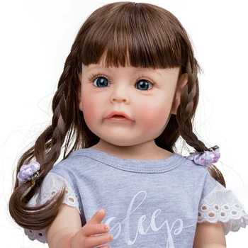 NPK 55 см Sue-Sue, силиконовая возрожденная девочка-принцесса для всего тела, игрушка для рисования вручную для девочек