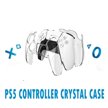 для игрового контроллера playstation 5 хрустальный корпус ультратонкий 0,8 мм чехол для геймпада PS5 джойстик с жестким корпусом аксессуары для защиты