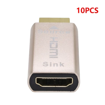 10ШТ TISHRIC HDMI-совместимый фиктивный разъем DDC EDID Виртуальный дисплей HDMI-совместимый адаптер эмулятора монитора для майнинга BTC Miner